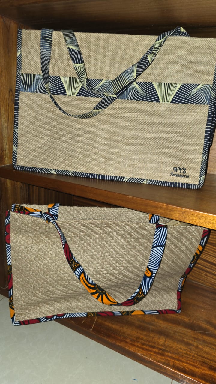 Jute Canvas Tote